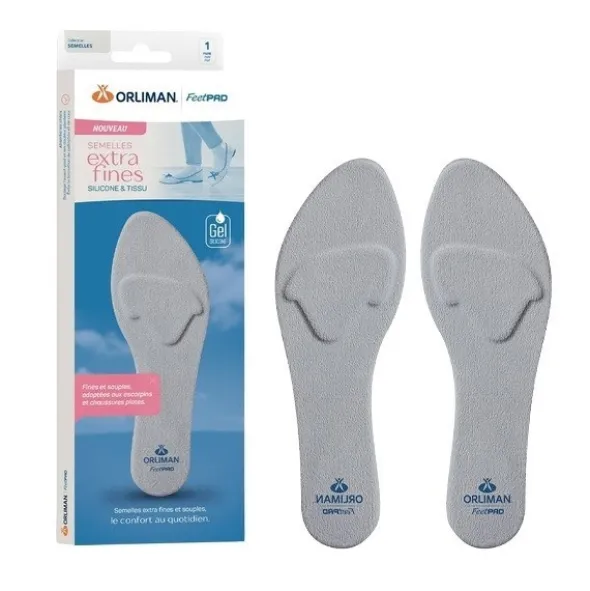 Orliman FeetPad Semelles extra fines Silicone et tissu