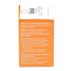 Orocal vitamine D3 500 mg/200 UI comprimés à sucer