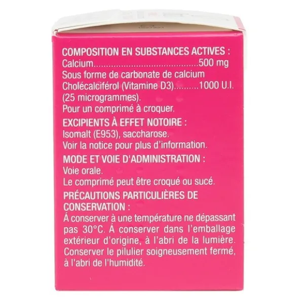 Orocal Vitamine D3 500 mg/1000 UI comprimés à croquer