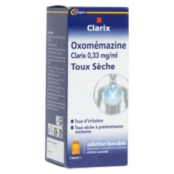 Oxomemazine sirop toux sèche Clarix