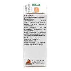 Oxomémazine EG sans sucre sirop antitussif