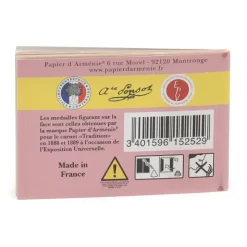 Papier d'arménie rose 36 lamelles