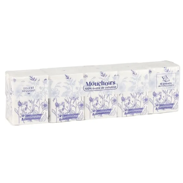 Paquets de mouchoirs en papier compact Euromedis