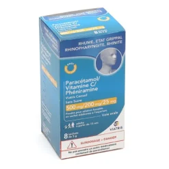 Paracétamol Vitamine C Phéniramine Viatris Adulte sans sucre sachets
