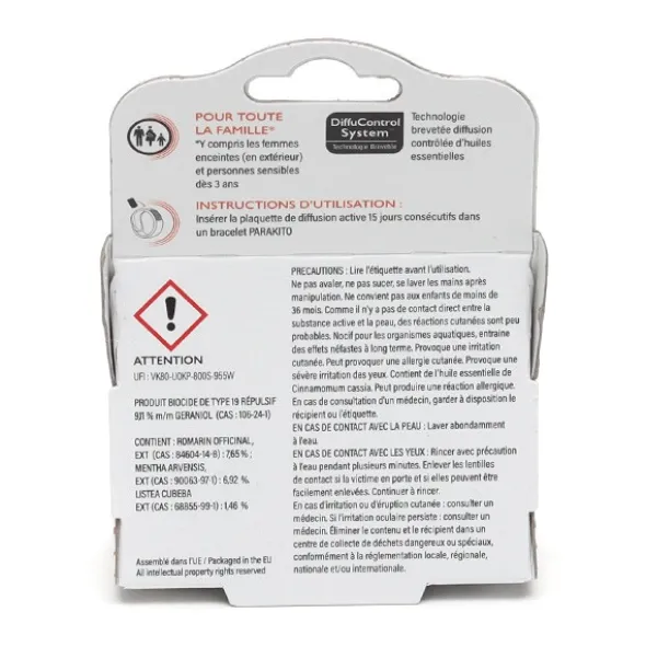 Parakito Recharge bracelet anti moustique