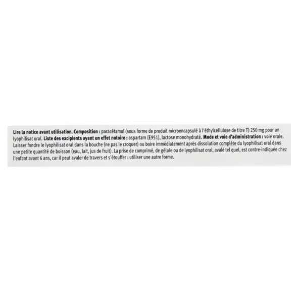 Paralyoc 250 mg comprimé orodispersible