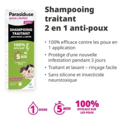 Parasidose Shampoing Anti poux et lentes