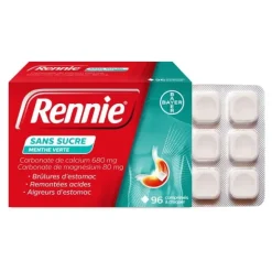 Pastille Rennie sans sucre menthe verte