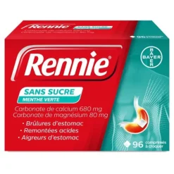 Pastille Rennie sans sucre menthe verte