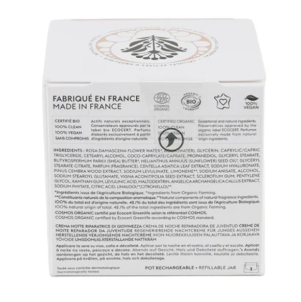 Patyka crème nuit réparatrice jeunesse bio