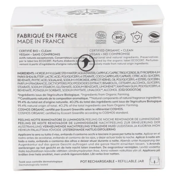Patyka Peeling nuit rénovateur éclat Bio