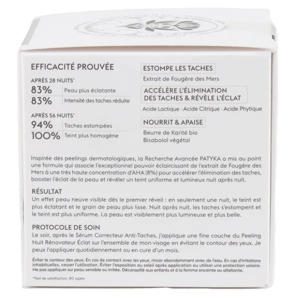 Patyka Peeling nuit rénovateur éclat Bio