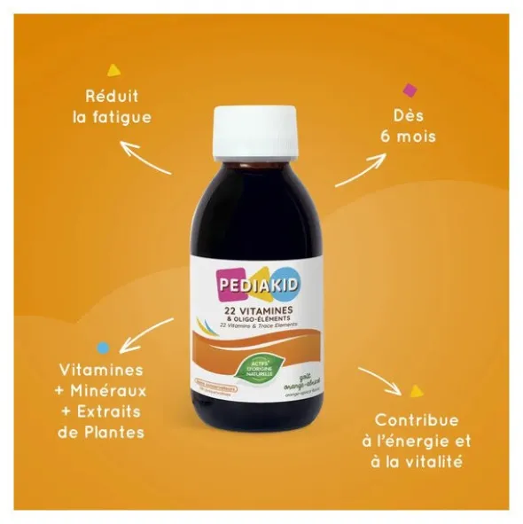 Pediakid 22 vitamines et oligoéléments sirop