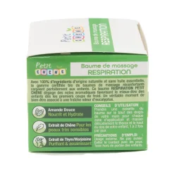 Petit chêne Baume de massage Respiration bio