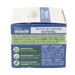 Petit Chêne Baume de massage Sommeil Bio