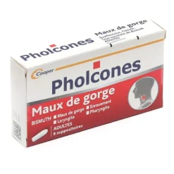 Pholcones suppositoire Mal de gorge