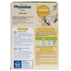 Physiolac Bio Céréales Vanille