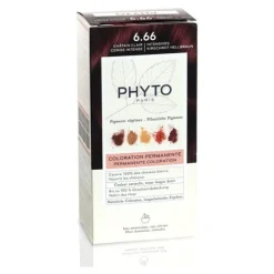 Phytocolor Kit Coloration Permanente Châtain Clair Cerise intense 6.66
