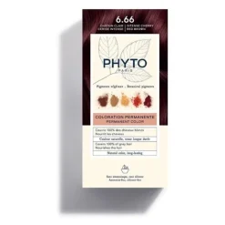 Phytocolor Kit Coloration Permanente Châtain Clair Cerise intense 6.66