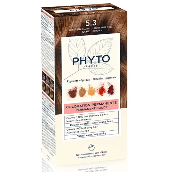 PhytoColor Kit Coloration permanente Châtain Clair doré 5.3