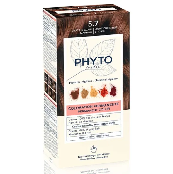 Phytocolor Kit Coloration permanente Châtain Clair marron 5.7