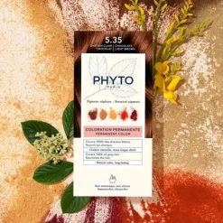 Phytocolor kit coloration permanente châtain clair chocolat 5.35