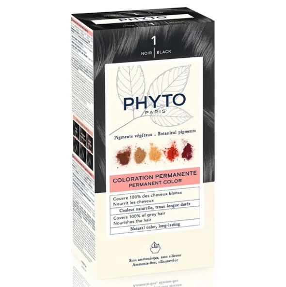 Phytocolor kit coloration permanente Noir 1