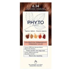 Phytocolor Kit Coloration permanente Blond foncé cuivre intense 6.34