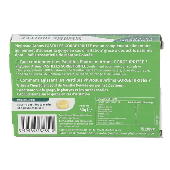 Phytosun Arôms pastilles Gorge irritée goût citron