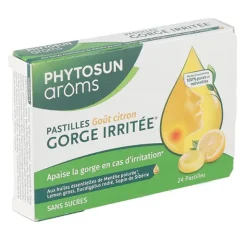 Phytosun Arôms pastilles Gorge irritée goût citron