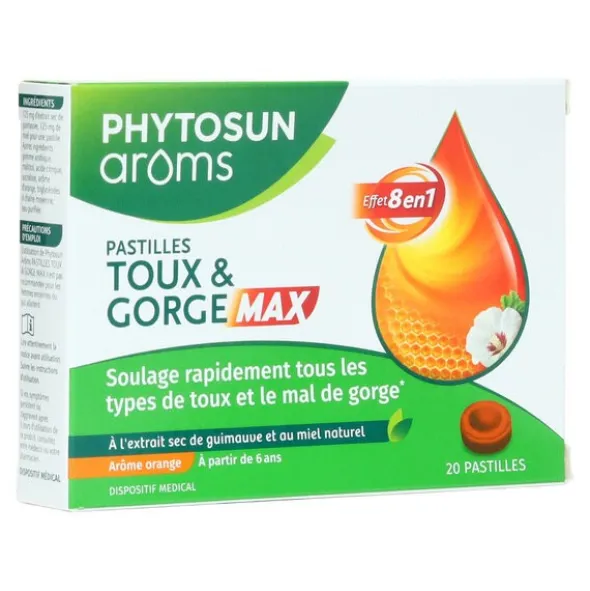 Phytosun Arôms pastilles toux et gorge Max