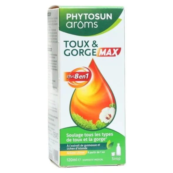 Phytosun Arôms sirop toux et gorge Max