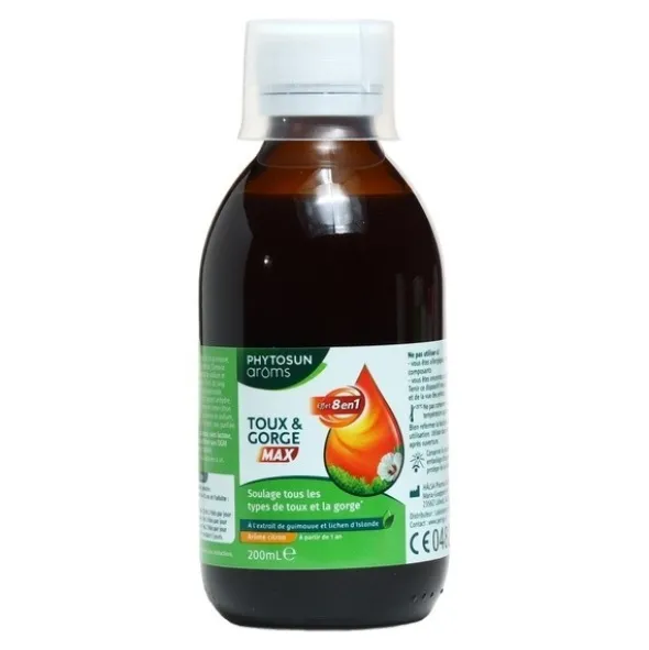 Phytosun Arôms sirop toux et gorge Max