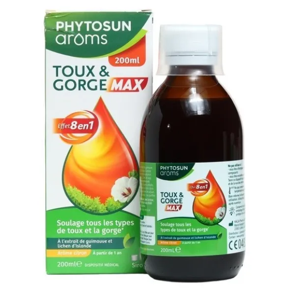 Phytosun Arôms sirop toux et gorge Max