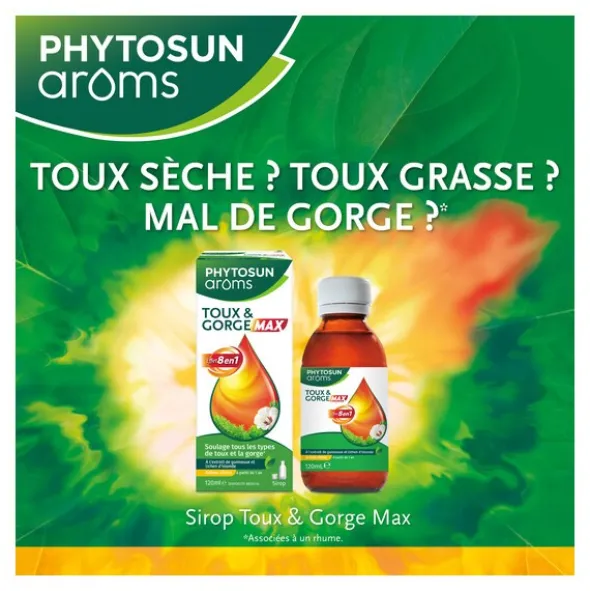 Phytosun Arôms sirop toux et gorge Max