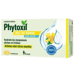 Phytoxil Mal de gorge pastilles miel citron menthe
