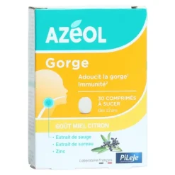 Pileje Azéol Gorge Miel citron comprimés à sucer