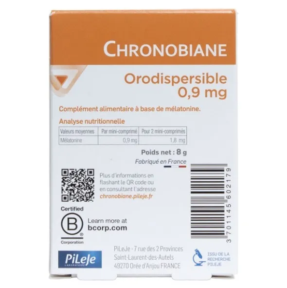 Pileje Chronobiane Orodispersible 0,9 mg comprimé
