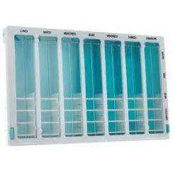 Pilulier hebdomadaire modèle hospitalier 28 cases