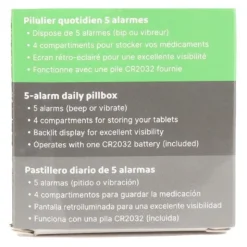 Pilulier journalier électronique 5 alarmes Identités