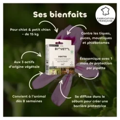 Pipette antiparasitaire chien Biovetol Bio
