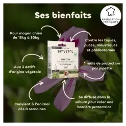 Pipette antiparasitaire chien Biovetol Bio