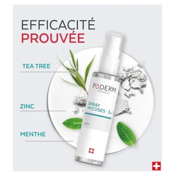 Poderm Spray Mycoses 3 en 1