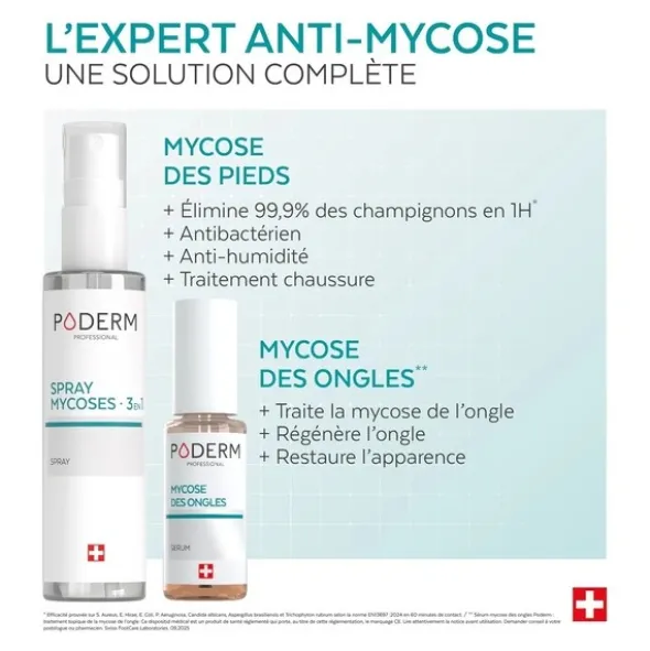 Poderm Spray Mycoses 3 en 1