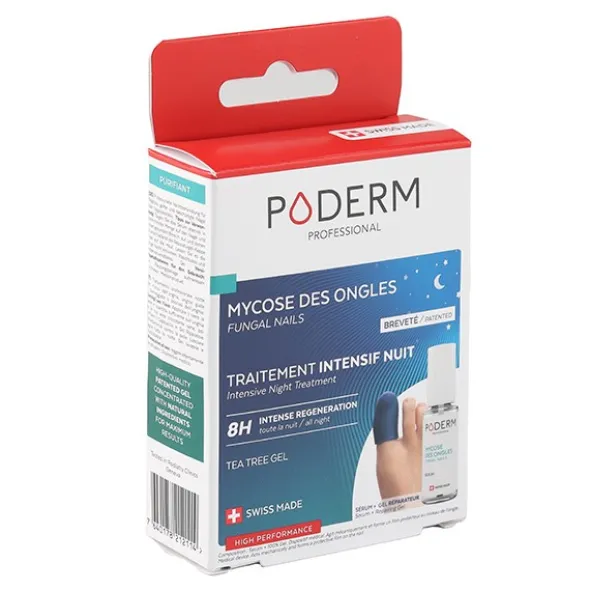 Poderm traitement intensif nuit mycose des ongles