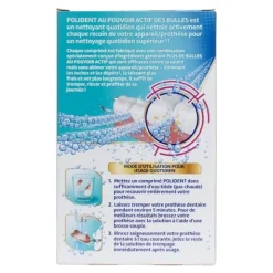 Polident anti-bactérien nettoyant comprimés pour appareils dentaires