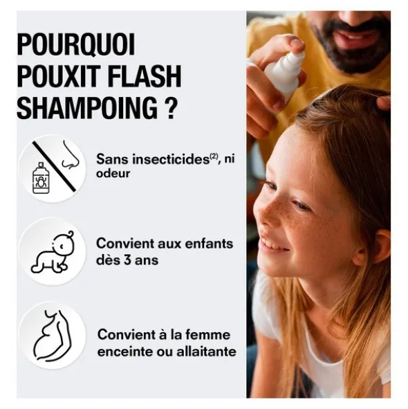 Pouxit Flash Shampooing anti poux et lentes