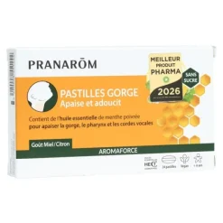 Pranarom Aromaforce Pastilles gorge miel citron