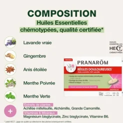 Pranarom Aromalgic Règles douloureuses comprimés