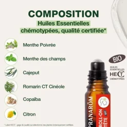 Pranarom Aromalgic Roll-on Maux de tête bio